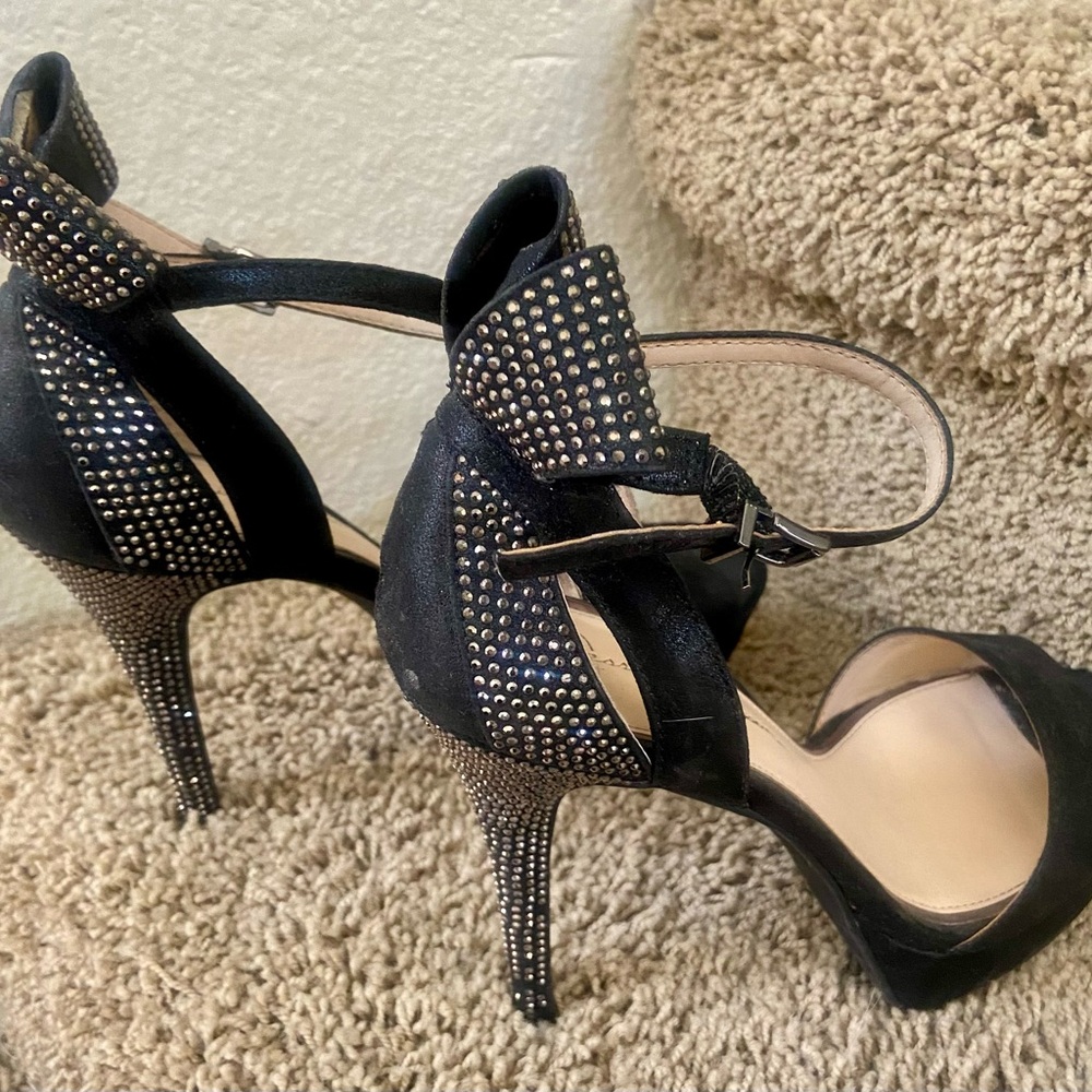 Jessica Simpson Black Studded Heels